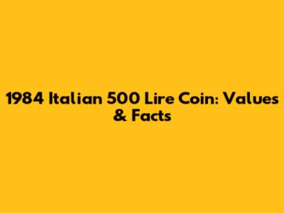 1984 Italian 500 Lire Coin: Values & Facts