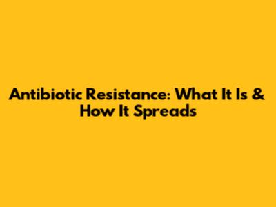Antibiotic Resistance: What It Is & How It Spreads