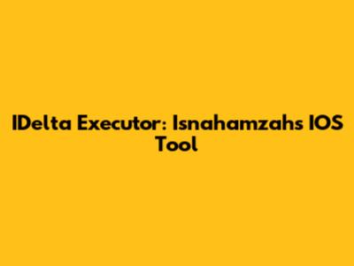 IDelta Executor: Isnahamzah's IOS Tool