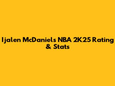 Ijalen McDaniel's NBA 2K25 Rating & Stats