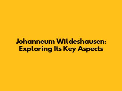 Johanneum Wildeshausen: Exploring Its Key Aspects