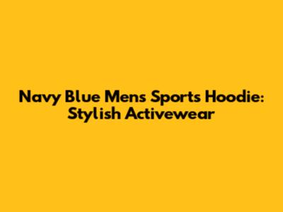 Navy Blue Men's Sports Hoodie: Stylish Activewear