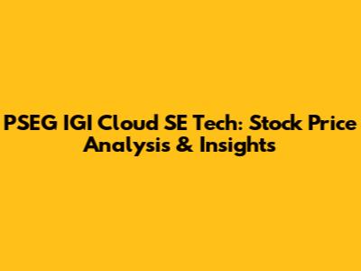 PSEG IGI Cloud SE Tech: Stock Price Analysis & Insights
