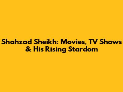 Shahzad Sheikh: Movies, TV Shows & His Rising Stardom