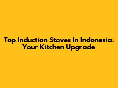 Top Induction Stoves In Indonesia: Your Kitchen Upgrade
