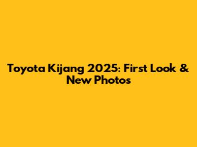 Toyota Kijang 2025: First Look & New Photos